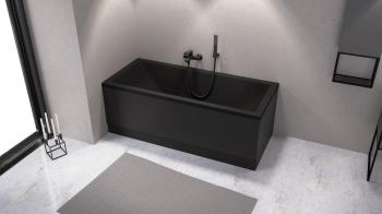 Wanna akrylowa prostokątna 170x70 cm czarny mat CLEO 74611.21 Polysan wizualizacja