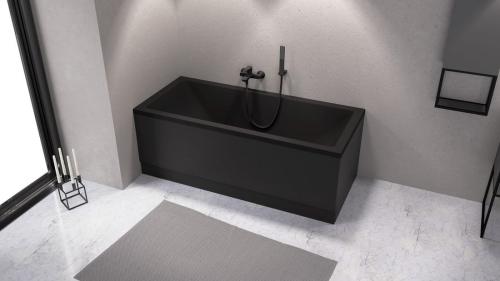 Wanna akrylowa prostokątna 170 x 75 cm czarny mat CLEO 94611.21 Polysan wizualizacja