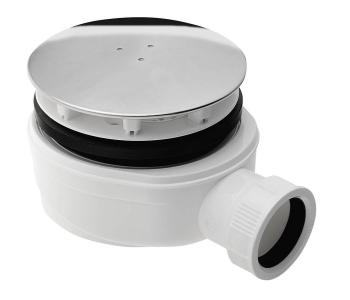 Syfon do brodzika prysznicowego niski z zaworem Ø 90mm DN40 stal nierdzewna 1722C Polysan