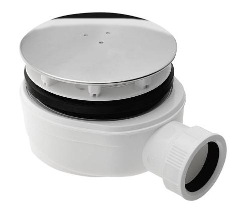 Syfon do brodzika prysznicowego niski z zaworem Ø 90mm DN40 stal nierdzewna 1722C Polysan