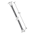 Wąż prysznicowy spiralny 150 cm POWERFLEX czarny matowy FLEX156 Sapho rysunek techniczny