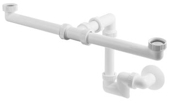 Syfon umywalkowy podwójny odpływ 40 mm oszczędzający miejsce 151.132.0 Bruckner