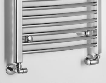 Grzejnik łazienkowy 500 x 1110 mm chrom 353 W obły ALYA LLC201 Aqualine  podłaczenie