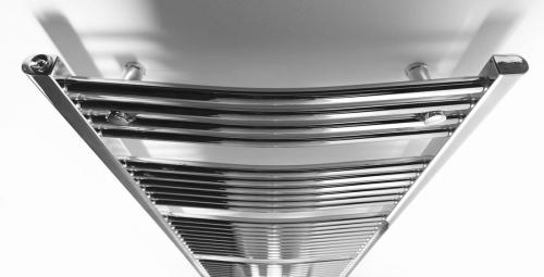 Grzejnik łazienkowy 600 x 1703 mm chrom 644 W obły ALYA LLC205 Aqualine z góry