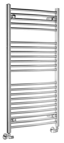 Grzejnik łazienkowy 600 x 1110 mm chrom 416 W obły ALYA LLC202 Aqualine