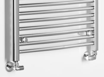 Grzejnik łazienkowy 600 x 1110 mm chrom 416 W obły ALYA LLC202 Aqualine podłączenie