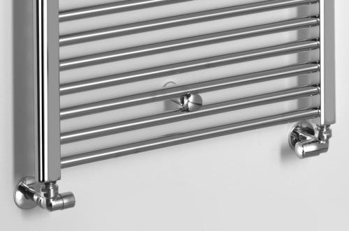 Grzejnik łazienkowy 600 x 1703 mm chrom 644 W prosty ALYA LLR106 Aqualine  podłączenie