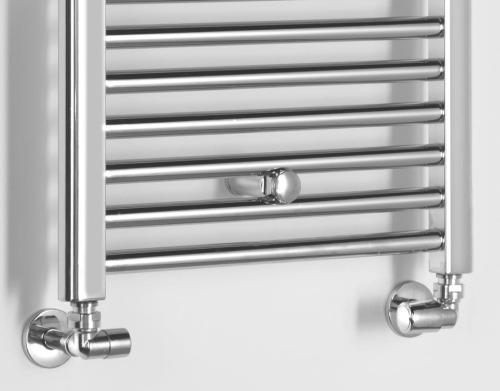 Grzejnik łazienkowy 450 x 803 mm chrom 266 W prosty ALYA LLR101 Aqualine  podłączenie