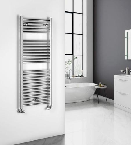 Grzejnik łazienkowy 500 x 1230 mm chrom 392 W prosty ALYA LLR104 Aqualine  wizualizacja