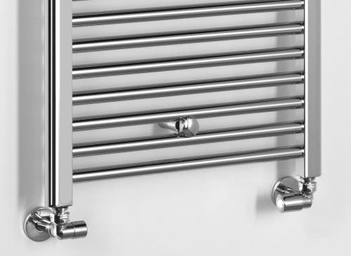 Grzejnik łazienkowy 500 x 1230 mm chrom 392 W prosty ALYA LLR104 Aqualine  podłaczenie