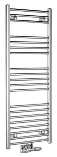 Grzejnik łazienkowy 400 x 1188 mm chrom 287 W podłączenie środkowe ALYA LLS308 Aqualine