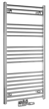 Grzejnik łazienkowy 600 x 1188 mm chrom 402 W podłączenie środkowe ALYA LLS303 Aqualine