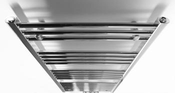 Grzejnik łazienkowy 600 x 1188 mm chrom 402 W podłączenie środkowe ALYA LLS303 Aqualine z góry