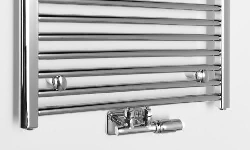 Grzejnik łazienkowy 600 x 1188 mm chrom 402 W podłączenie środkowe ALYA LLS303 Aqualine podłączenie
