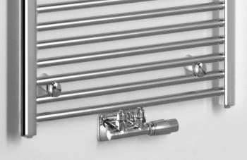 Grzejnik łazienkowy 600 x 1785 mm chrom 614 W podłączenie środkowe ALYA LLS306 Aqualine podłączenie