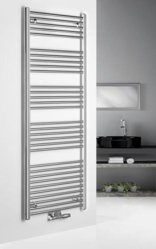 Grzejnik łazienkowy 600 x 1785 mm chrom 614 W podłączenie środkowe ALYA LLS306 Aqualine wizualizacja