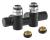Zestaw przyłączeniowy zespolony rozstaw 50 mm czarny mat prawy TWIN COMBI CP461BS Sapho