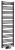 Grzejnik łazienkowy 500 x 1570 mm czarny mat 657 W ALBRECHT 600.115.6 Bruckner