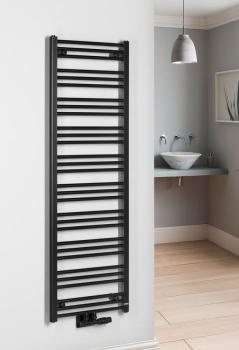 Grzejnik łazienkowy 500 x 1570 mm czarny mat 657 W ALBRECHT 600.115.6 Bruckner  wizualizacja