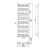 Grzejnik łazienkowy 400 x 1250 mm czarny mat 437 W ALBRECHT 600.112.6 Bruckner rysunek techniczny
