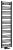 Grzejnik łazienkowy 400 x 1570 mm czarny mat 547 W ALBRECHT 600.113.6 Bruckner