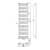Grzejnik łazienkowy 400 x 1570 mm czarny mat 547 W ALBRECHT 600.113.6 Bruckner  rysunek techniczny