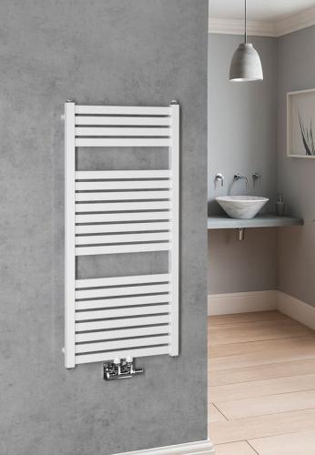 Grzejnik łazienkowy 450 x 970 mm biały 415 W TONDI DT450T Aqualine wizualizacja