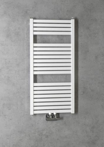 Grzejnik łazienkowy 450 x 970 mm biały 415 W TONDI DT450T Aqualine na ścianie