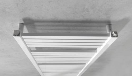Grzejnik łazienkowy 450 x 1330 mm biały 561 W TONDI DT470T Aqualine z góry