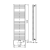 Grzejnik łazienkowy 450 x 1330 mm biały 561 W TONDI DT470T Aqualine rysunek techniczny