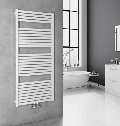 Grzejnik łazienkowy 600 x 1330 mm biały 730 W TONDI DT480T Aqualine wizualizacja