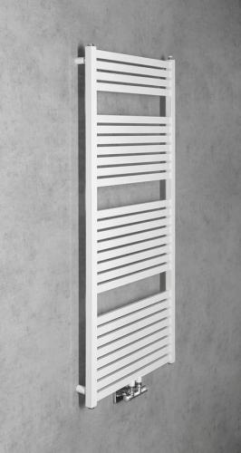 Grzejnik łazienkowy 600 x 1330 mm biały 730 W TONDI DT480T Aqualine na ścianie