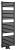 Grzejnik łazienkowy 450 x 1330 mm czarny mat 561 W TONDI DT476T Aqualine