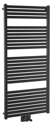 Grzejnik łazienkowy 600 x 1330 mm czarny mat 730 W TONDI DT486T Aqualine