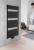 Grzejnik łazienkowy 600 x 1330 mm czarny mat 730 W TONDI DT486T Aqualine na ścianie