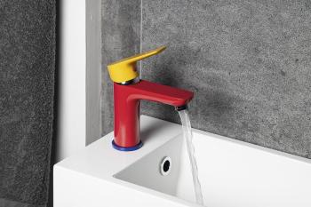 Bateria umywalkowa stojąca kolorowa KID KD01 Sapho wizualizacja