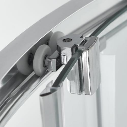 Kabina prysznicowa półokrągła 90 x 90 x 215 cm CL20 Sanotechnik rolki podwójne