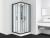 Kabina prysznicowa kwadratowa 90 x 90 x 215 cm profil czarny CL21B Sanotechnik wizualizacja