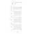 Grzejnik łazienkowy 455 x 1320 mm biały 594 W DIRECT ILR34T Aqualine rysunek