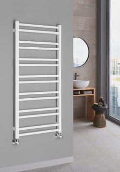 Grzejnik łazienkowy 500 x 1100 mm biały 343 W METRO DOS IR432T Sapho wizualizacja