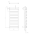 Grzejnik łazienkowy 500 x 1100 mm biały 343 W METRO DOS IR432T Sapho rysunek
