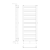 Grzejnik łazienkowy 500 x 1430 mm biały 476 W METRO DOS IR430T Sapho rysunek techniczny
