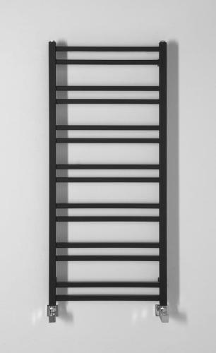 Grzejnik łazienkowy 500 x 1100 mm czarny mat 343 W METRO DOS IR432TB Sapho wizualizacja
