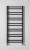 Grzejnik łazienkowy 500 x 1100 mm czarny mat 343 W METRO DOS IR432TB Sapho wizualizacja