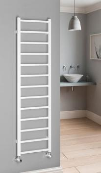 Grzejnik łazienkowy 400 x 1500 mm biały 323 W METRO LIGHT IR447T Sapho wizualizacja