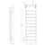 Grzejnik łazienkowy 400 x 1140 mm czarny mat 247 W METRO LIGHT IR445TB Sapho rysunek techniczny