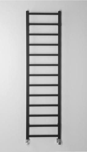 Grzejnik łazienkowy 400 x 1500 mm czarny mat 323 W METRO LIGHT IR447TB Sapho wizualizacja