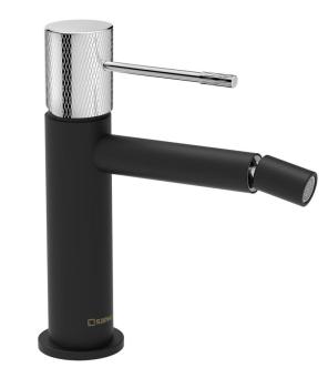 Bateria bidetowa bez odpływu czarny mat/chrom SOLARIS WD003BC Sapho
