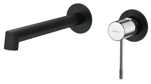 Bateria umywalkowa podtynkowa czarny mat/chrom SOLARIS WD008BC Sapho