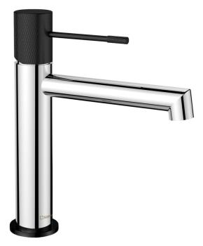 Bateria umywalkowa stojąca chrom/czarny mat SOLARIS WD002CB Sapho